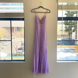 JEWELED PURPLE GOWN